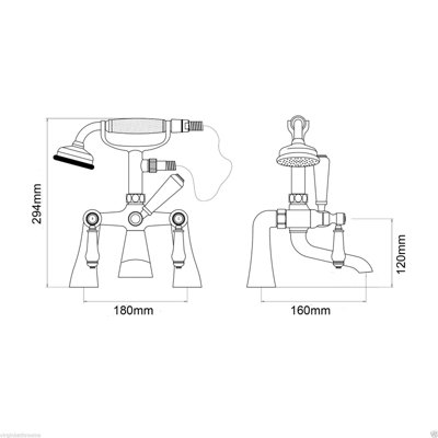 Imperior TAP SET - BASIN TAPS & BATH SHOWER MIXER - 8