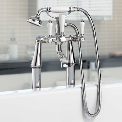 Imperior Traditional Freestanding Bath Shower Mixer Tap With Handheld ...