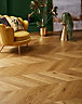 Impero Chevron - Golden Oak 15mm Engineered Wood Flooring. 1.69m² Pack
