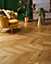 Impero Gold Oak effect Oak Real wood top layer flooring, 1.69m² Pack