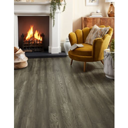 Impero Grey Oak effect Oak Real wood top layer flooring, 2.43m² Pack