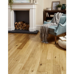 Impero Natural Oak effect Oak Real wood top layer flooring, 2.43m² Pack