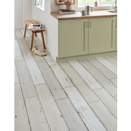 Impero White Mixed wood effect Laminate Flooring, 2.13m² Pack of 1