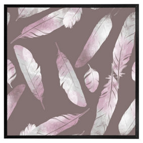 Imprints bird feathers (Picutre Frame) / 20x20" / White