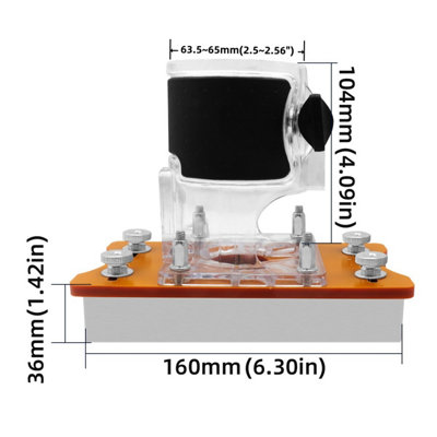 in 1 Invisible Router Bit Holder Woodworking Trimmer Base Cabinet Grooving