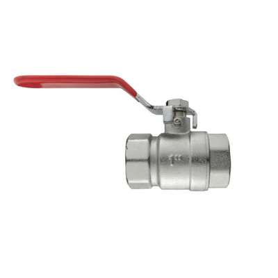 in-line full flow lever valve with brass barb connectors (1.25