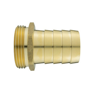 in-line full flow lever valve with brass barb connectors (1.25"-32mm) - 6