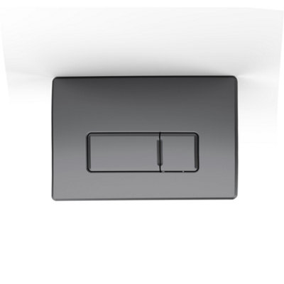 In Wall Dual Flush Cistern for Back to Wall Toilet Pans with Gun Grey Flush Plate - 4
