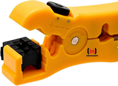 Rotary Coax Cable Stripper Tool – Adjustable Depth Cutter For RG6, RG59, Quad & Dual Shield Coaxial Cables, Residential & Commercial Use