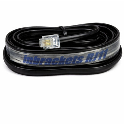 Inbrackets RJ11 to RJ11 ADSL Broadband Router Cable Black 15m