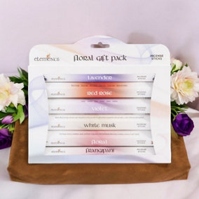 Incense Gift Pack - Floral Fragrances - 6 x 20 sticks