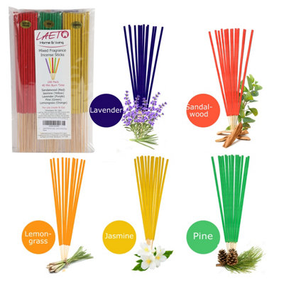 Incense Sticks Mixed Fragrance 80 Pack by Laeto Ageless Aromatherapy - FREE DELIVERY INCLUDED - 5