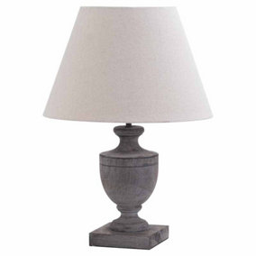 Incia Urn Wooden Table Lamp - Decorative