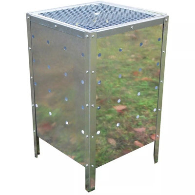 Incinerator Fire Bin 90l Burning Garden Galvanized Waste Wood Leaves Metal Trash