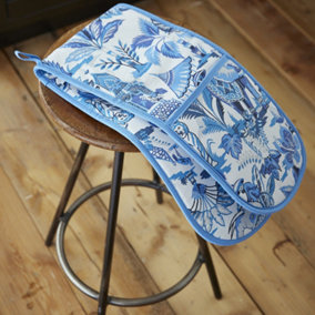 India Blue Graphic Print  Double Oven Glove