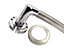 Indiana Door Handles Latch Lever on Rose Duo - Chrome Satin 125mm