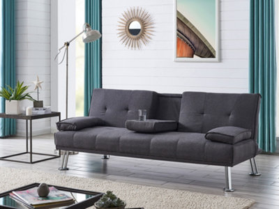 Sofa with deals chrome legs