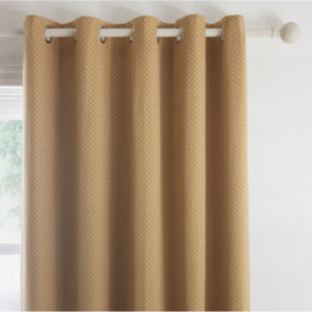 Indiana Geometric Woven Jacquard Pair of Eyelet Curtains