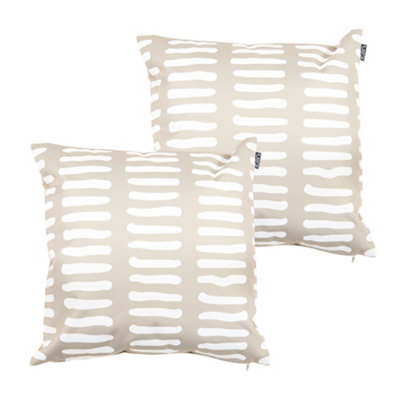 Indoor and Outdoor Mark Making Waterproof Filled Cushion Stone Set of 2