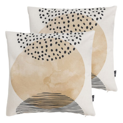 Indoor and Outdoor Mono Sunset Kyoto Set of 2 Waterproof Filled Cushion