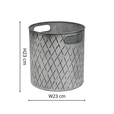 Indoor Christmas Tree Bucket Zinc H23Cm W23Cm Price Comparisons | Compare The Build