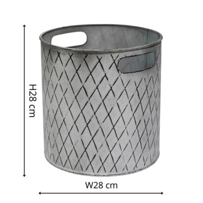 Indoor Christmas Tree Bucket Zinc H28Cm W28Cm Price Comparisons | Compare The Build