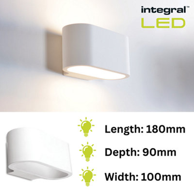 Indoor Decorative Paintable Gypsum Chania Wall Mounted Light: IP20: Requires 1x G9 Bulb (Max 40W) - 2 Pack