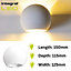 Indoor Decorative Paintable Gypsum Serres Wall Mounted Light: IP20: Requires 1x G9 Bulb (Max 40W) - 2 Pack