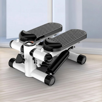 Indoor Mini Stepper Cardio Fitness Machine with Detachable Resistance Bands