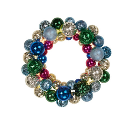 Indoor Multi Coloured Bauble Wreath