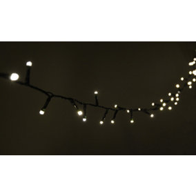 Indoor Outdoor Multi-Sequence LED Sheltered String Christmas Lights with 24-Hour Auto-Timer- Cool White
