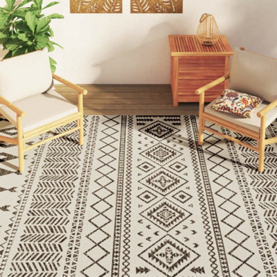 Indoor & Outdoor Rug Short Pile Multicolour 190x300 cm Anti Slip