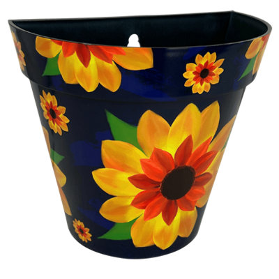 Indoor Outdoor ZEST Wall Pot Sunflower