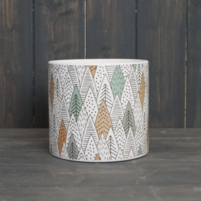 Indoor Plant Pot with Tree Pattern