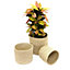 Indoor Planter Basket Natural Navy Seagrass Set of Three 25cm, 20cm & 17cm Diameter Garden Gear