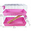 Indoor Rabbit Hutch 2 Tier Cage Bunny Guinea Pig Small Pet House in Pink