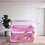 Indoor Rabbit Hutch 2 Tier Cage Bunny Guinea Pig Small Pet House in Pink
