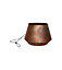 Indoor Soho Aged Hanging Planter with Leather Strap - Mild Steel - H15 x W21 x D21 cm - Copper