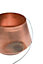 Indoor Soho Aged Hanging Planter with Leather Strap - Mild Steel - H15 x W21 x D21 cm - Copper