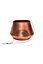 Indoor Soho Aged Hanging Planter with Leather Strap - Mild Steel - L21 x W21 x H15 cm - Copper