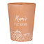 Indoor Terracotta Plant Pot with Words "Mum's Flowers. Ideal Gifts. (Dia) 12 cm