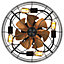 Industrial 20" Black Cage Ceiling Fan Light with Remote Control