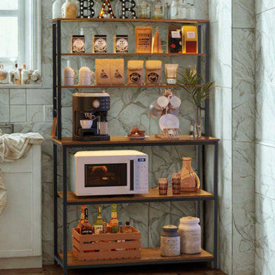Industrial 6 Tier Kitchen Storage Rack With Shelves