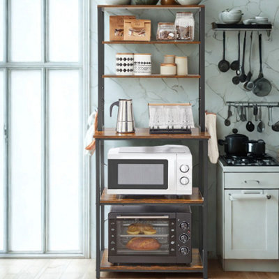 Industrial 6 Tier Wide Kitchen Storage Rack With Shelves