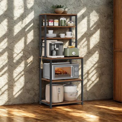 Industrial 6 Tier Wide Kitchen Storage Rack With Shelves