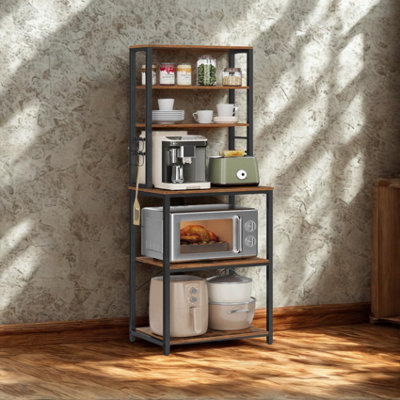 Industrial 6 Tier Wide Kitchen Storage Rack With Shelves