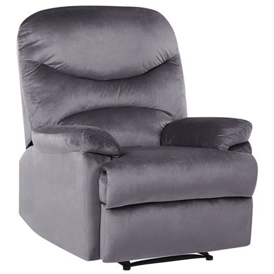 Industrial Armchair Velvet Grey ESLOV