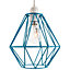 Industrial Basket Cage Designed Matt Teal Metal Ceiling Pendant Light Shade