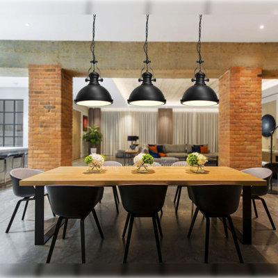 Industrial Black Ceiling Pendant Light M0146 with 9W WW LED