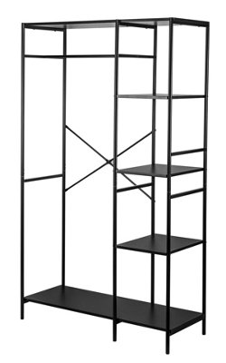 Industrial Black Metal Hall Tree Industrial Style Entryway